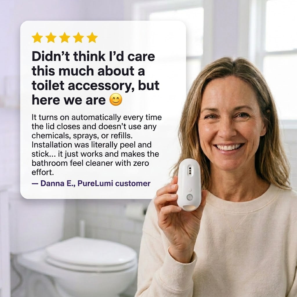 PureLumi™ Self-Cleaning UV-C Toilet Light with Motion-Sensor Night Light